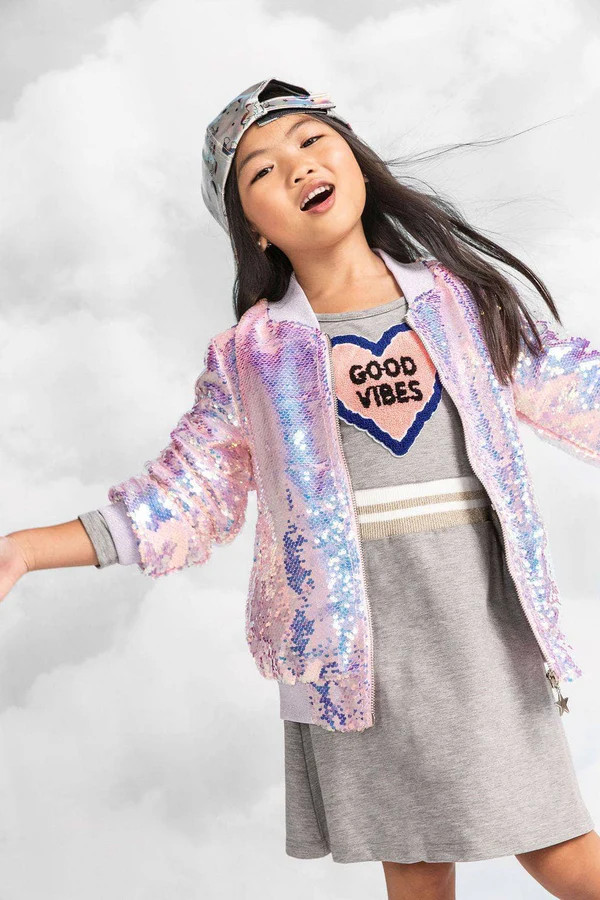 Cotton Candy Sequin Bomber | Lola + The Boys