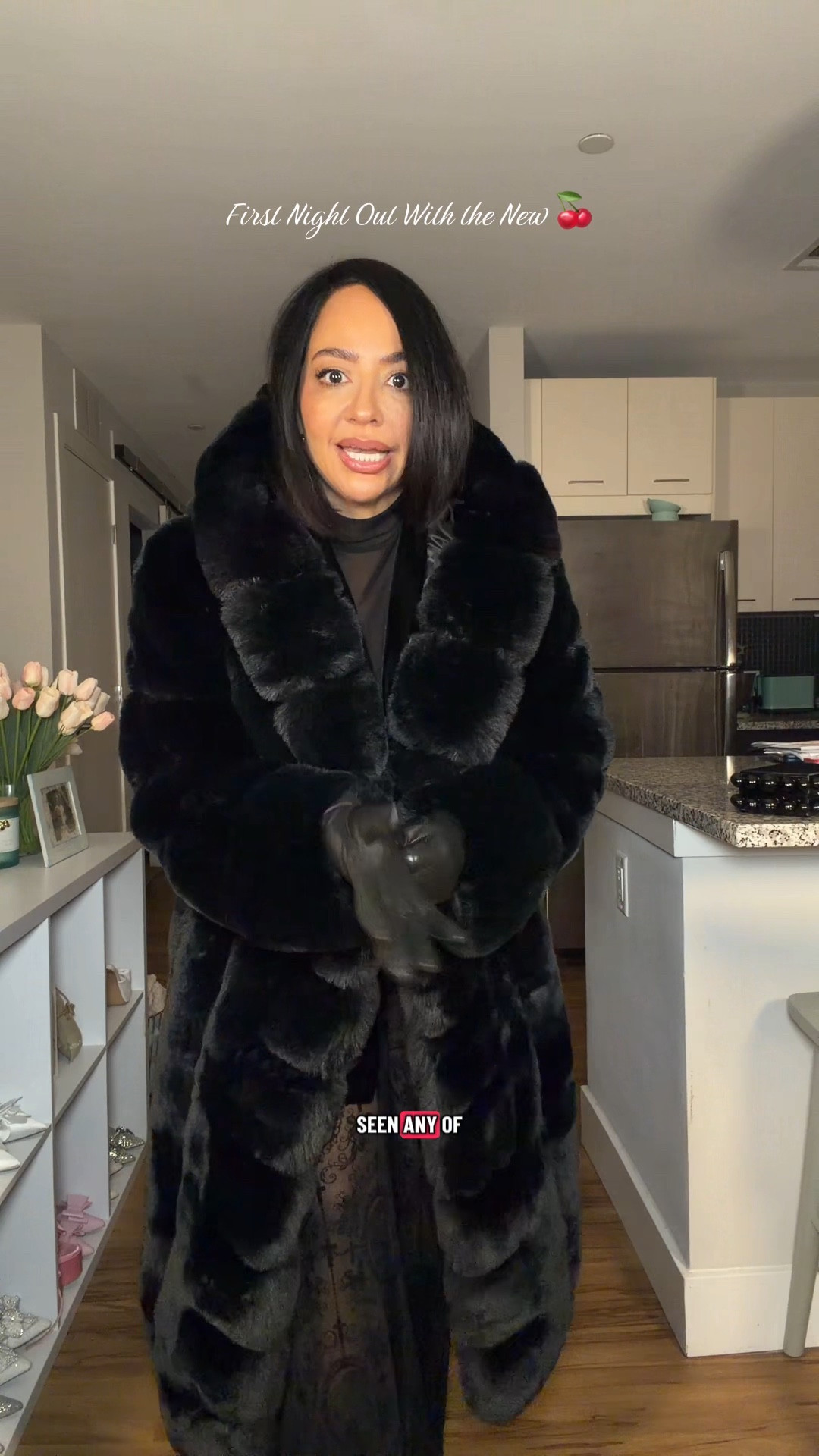 first night out with the girls of 2026! All black with my face faux fur coat and lace pants! Loved this look. 

#LTKOver40 #LTKootd #LTKPetite