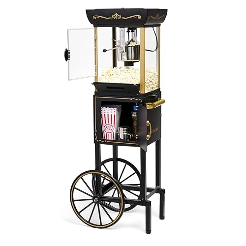 Nostalgia Popcorn Maker Machine - Vintage Theater Style Popcorn Cart With 2.5oz Stainless Steel K... | Amazon (US)