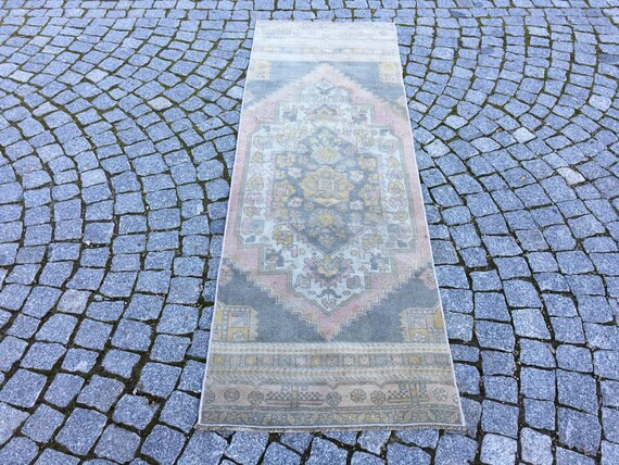 Vintage Turkish Oushak Rug,Pale Colors Worn Low Pile Oushak Runners Rug,Distressed Oushak Area Ru... | Etsy (US)