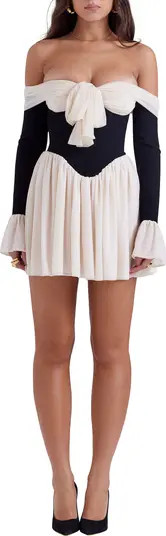 HOUSE OF CB Alana Strapless Long Sleeve Minidress | Nordstrom | Nordstrom