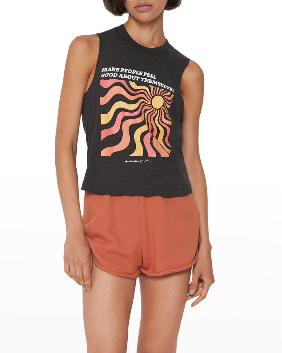 Spiritual Gangster Feel Good Crop Tank | Neiman Marcus