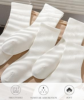 HAVE A TREE 3-6 Pack Womens Crew Lightweight Thin Casual Calf Socks Size 6-11 | Amazon (US)