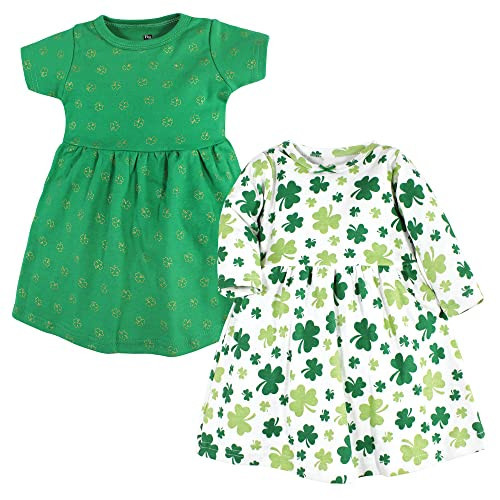 Hudson Baby Infant and Toddler Girl Cotton Dresses Shamrocks, 9-12 Months | Amazon (US)