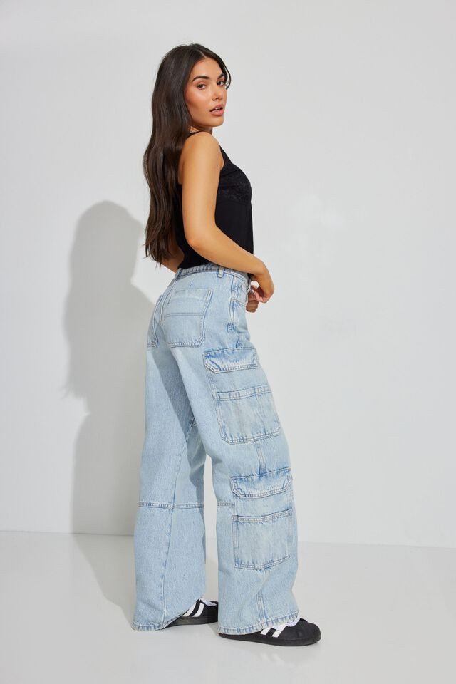 High Rise Wide Cargo Jean | Garage Clothing