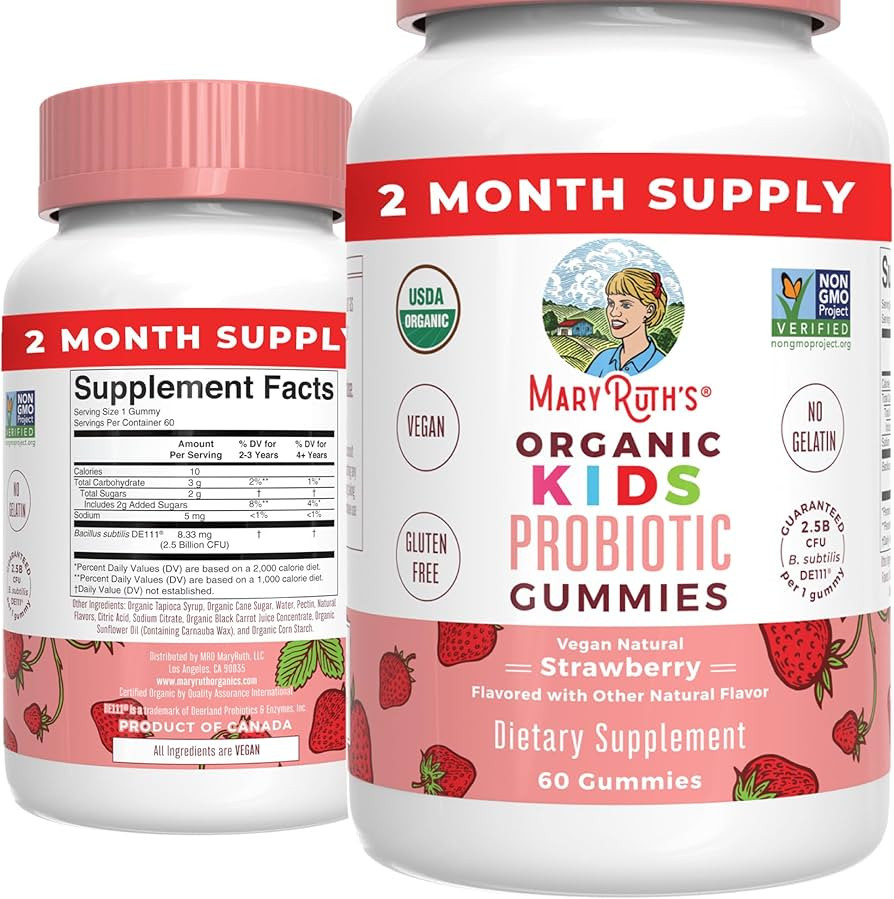 MaryRuth's USDA Organic Probiotic Gummy | Digestive and Immune Support | Gut Health | Vegan | Non... | Amazon (US)