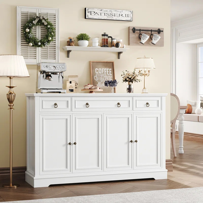 Broadview 54" Sideboard Buffet with Drawers, Dining Cabinet with Adjustable Shelf | Wayfair North America