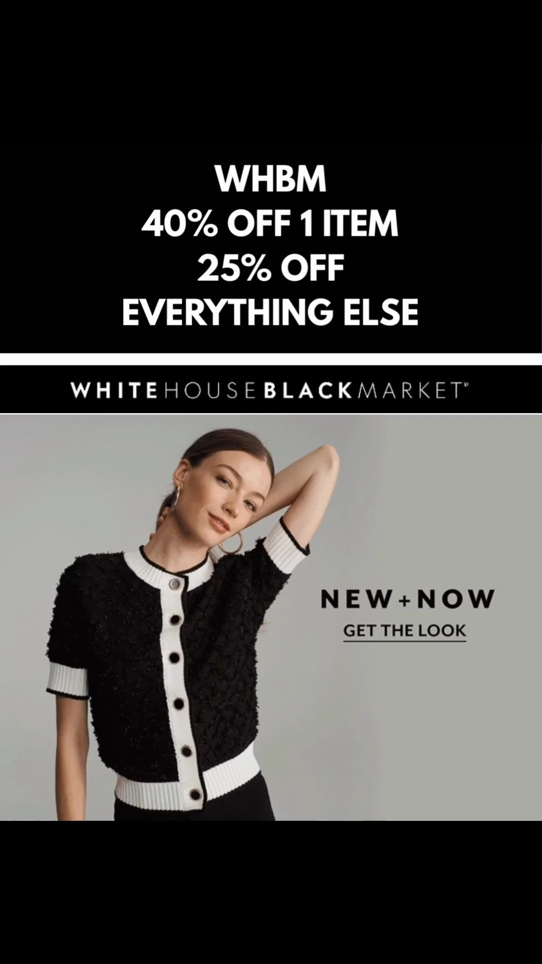 ‼️ SALE at WHBM ‼️ 40% off your highest price item — 25% off everything else in your Cart!!!


#LTKootd #LTKWorkwear #LTKSaleAlert