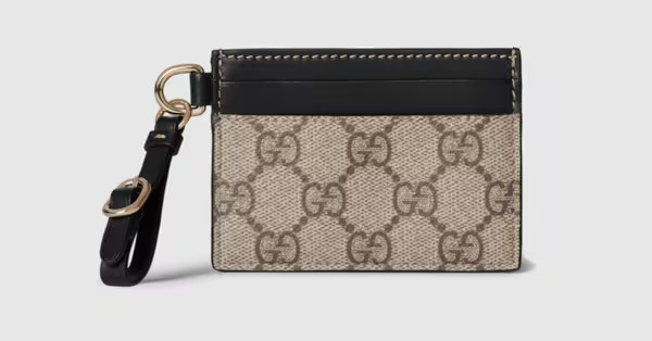 GG Emblem card case with strap | Gucci (US)