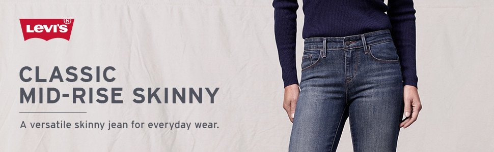 Levi's Women's Classic Mid Rise Skinny Jeans | Amazon (US)