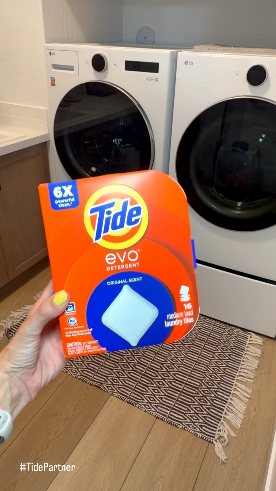 #TidePartner Laundry just got a major upgrade. 🤯

As a busy mom, I’m always looking for ways to simplify everyday routines and this has definitely earned a spot in my travel bag. I love that Tide evo is a new all in one laundry tile that’s easy to use, mess-free, and so compact for trips. Even my kids can use it! 

Watching it dissolve under running water is oddly satisfying, and it’s one less bulky bottle to deal with when I’m packing. 🙌

You can find Tide evo at @tidelaundry and @target on your next Target run!

#RealLaundryMagic #ad

#LTKmomlife #LTKmorningroutine #LTKHome
