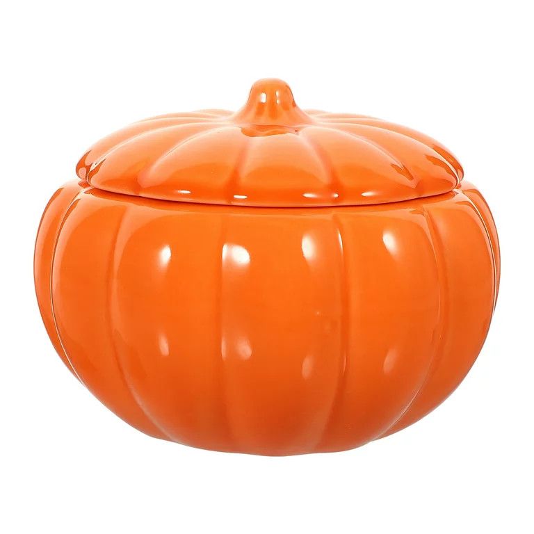 OUNONA Pumpkin Shape Container Ceramic Candy Holder Ceramic Bean Holder Ceramic Jar Tea Canister | Walmart (US)