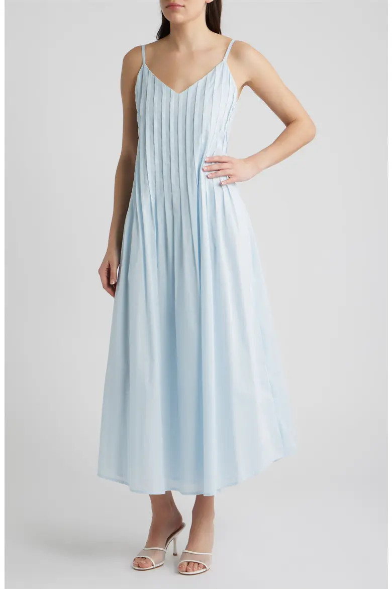 Cami Pintuck Cotton Midi Dress (Women) | Nordstrom | Nordstrom