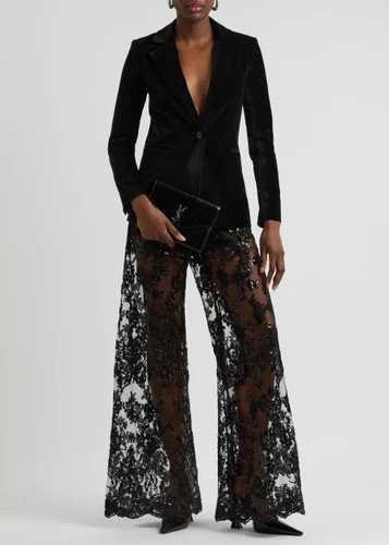 Macey velvet blazer | Harvey Nichols
