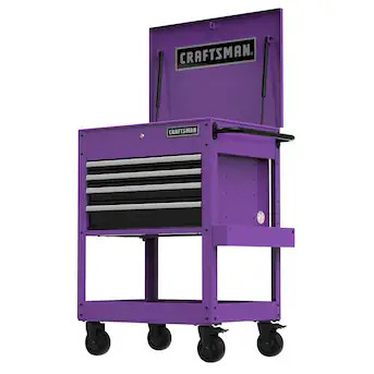 CRAFTSMAN 30.95-in W x 41.14-in H 4 -Drawer Metal Rolling Tool Cabinet ( Purple ) Lowes.com | Lowe's