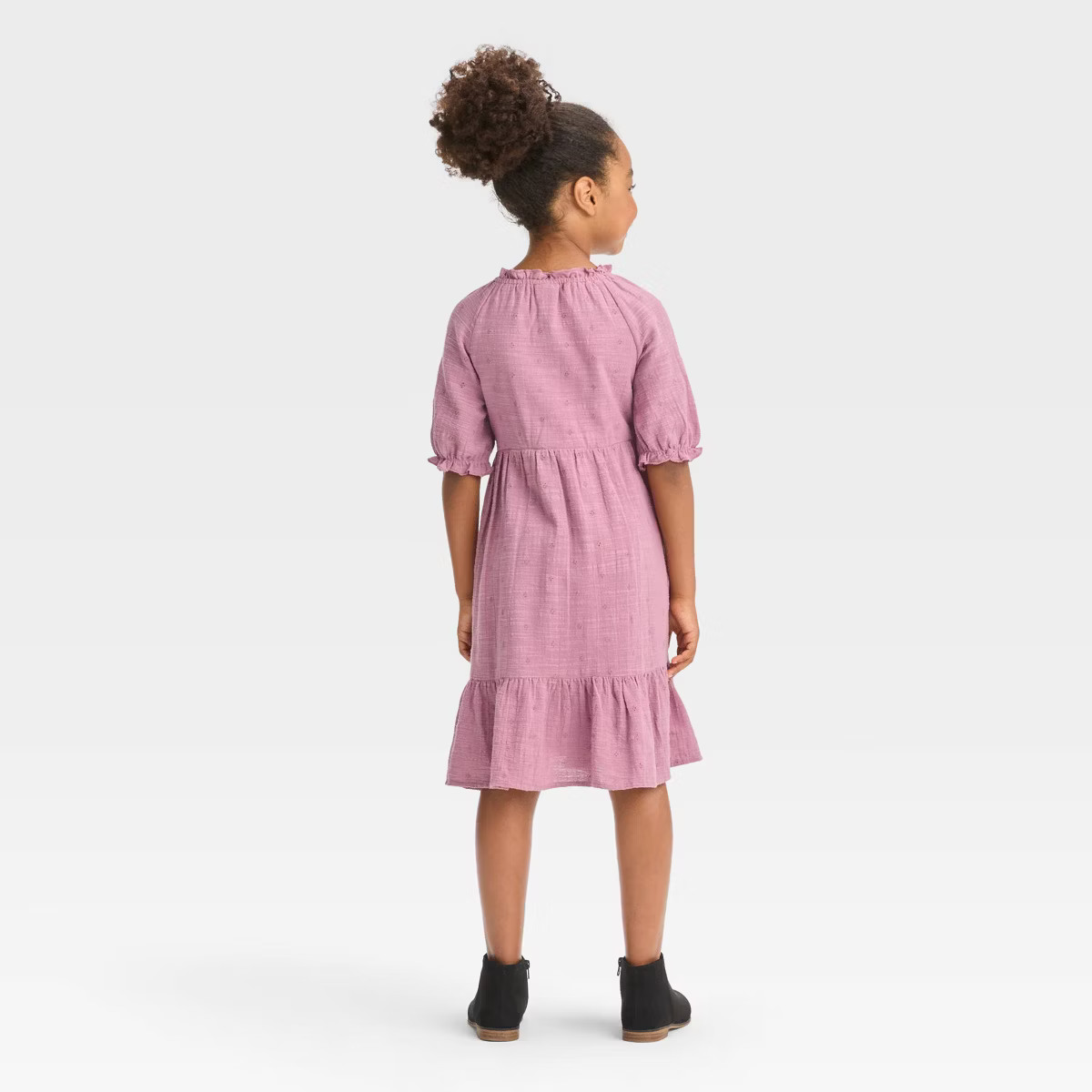 Girls' Short Sleeve Eyelet Dress - Cat & Jack™ | Target