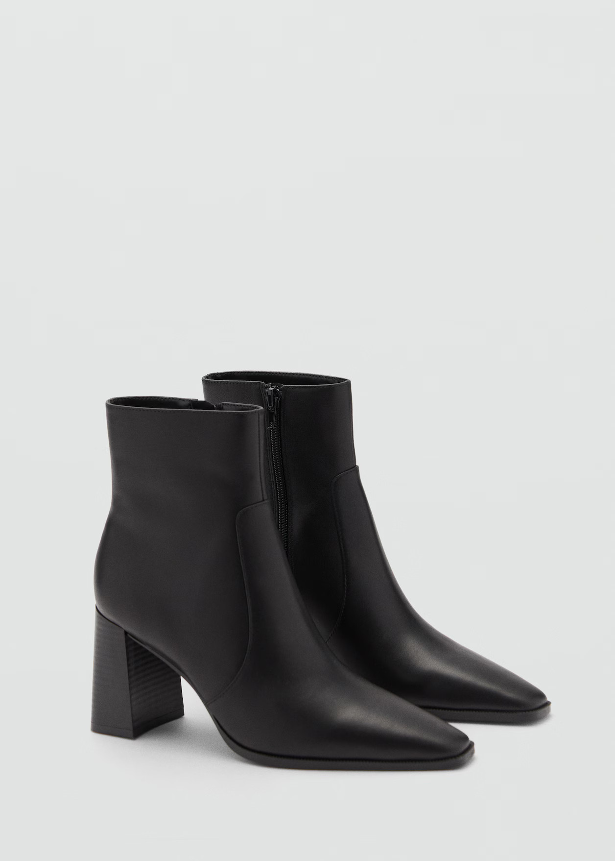 Heeled leather ankle boots - Women | MANGO USA | Mango (US/MX/AU)