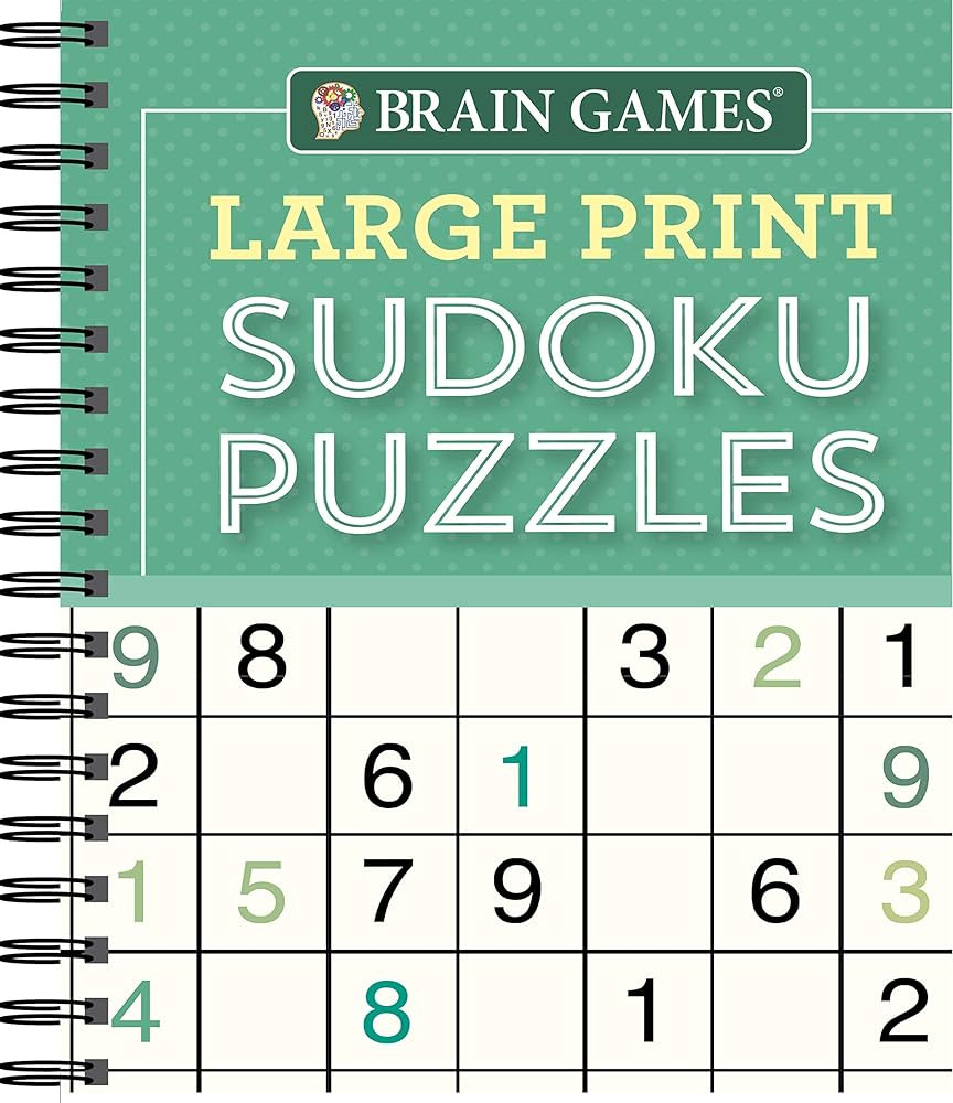 Brain Games - Large Print Sudoku Puzzles (Green) | Amazon (US)