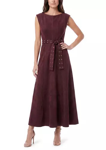 Women's Belted Faux Suede Dress | Belk