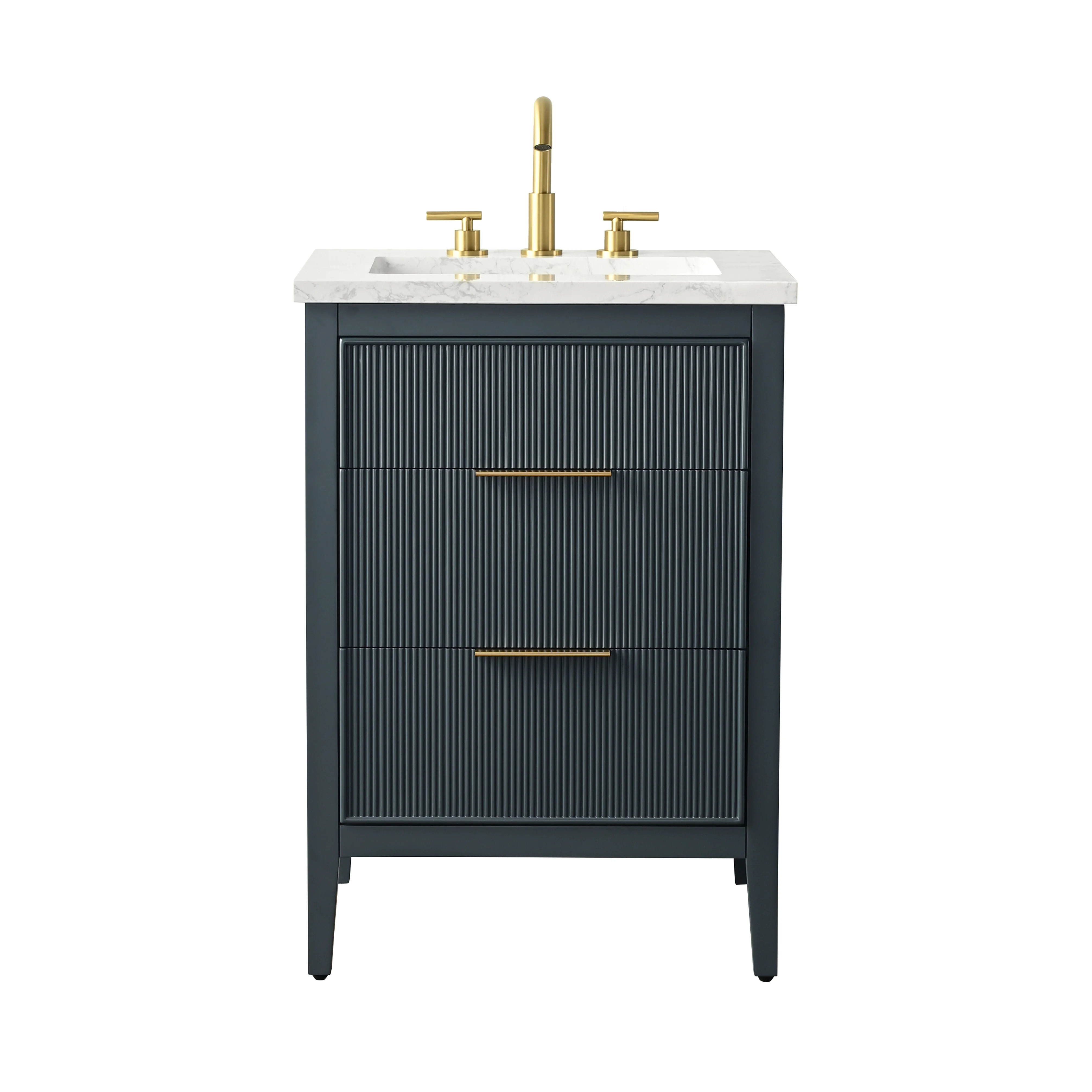 Bilroy 24'' Single Bathroom Vanity with Engineered Stone Top | Wayfair North America