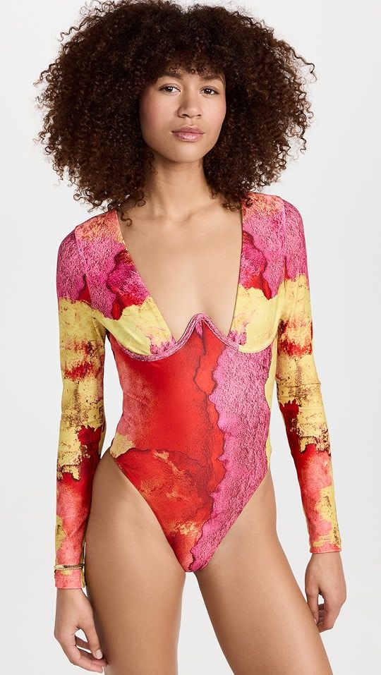 Andrea Iyamah Amar One Piece Long Sleeve Swimsuit | SHOPBOP | Shopbop