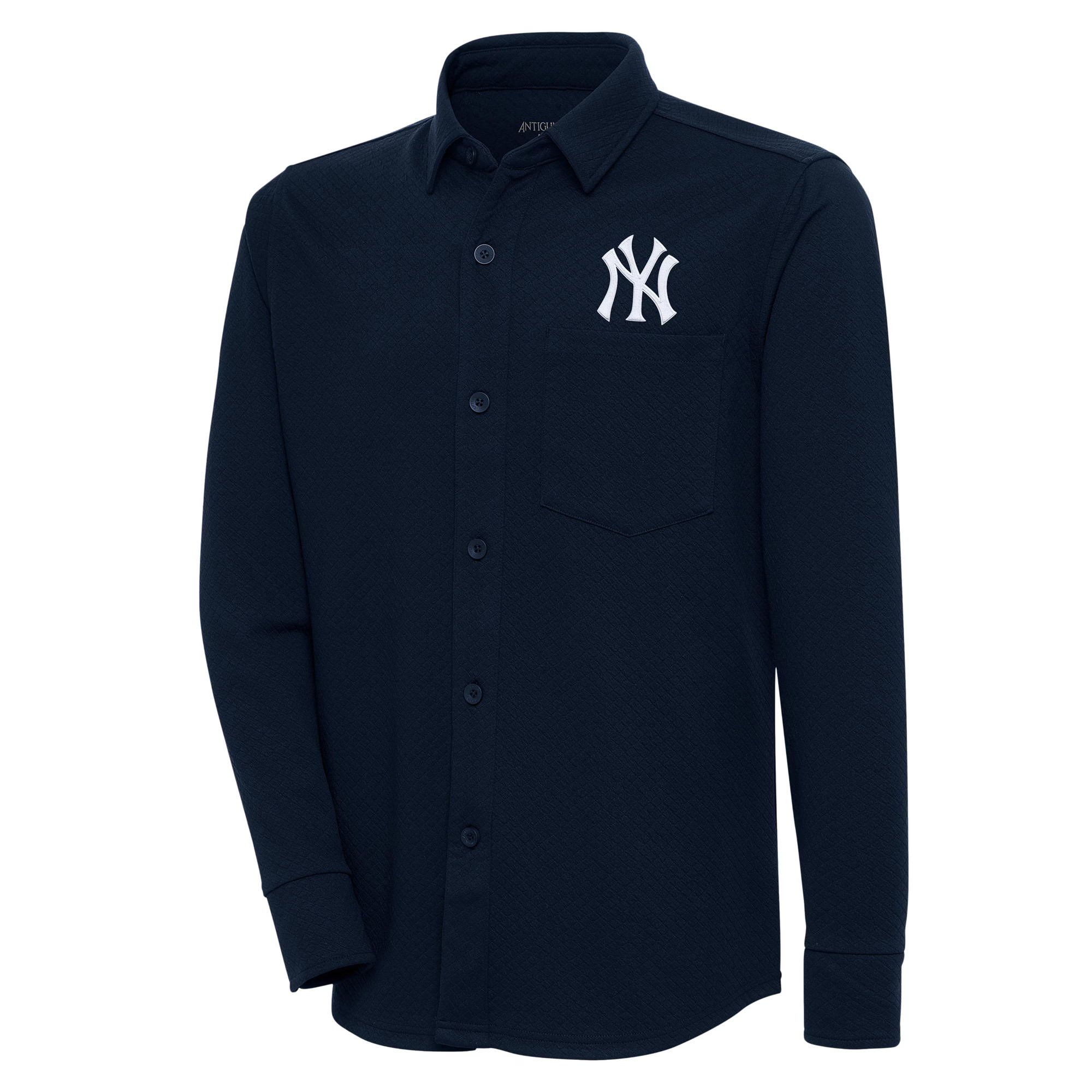 Men's New York Yankees  Antigua Navy Steamer Button-Up Shacket | MLB Shop