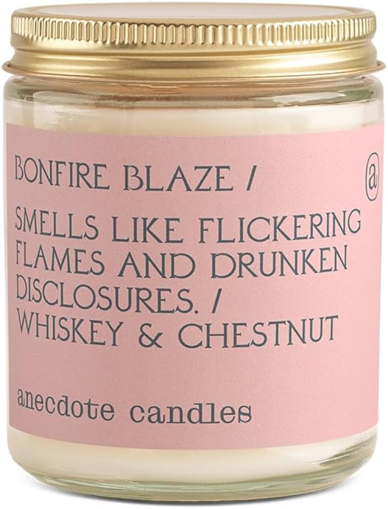Anecdote Candles ‘Bonfire Blaze' Coconut Soy Wax Candle Jar | Premium Hand Poured & Long Burnin... | Amazon (US)