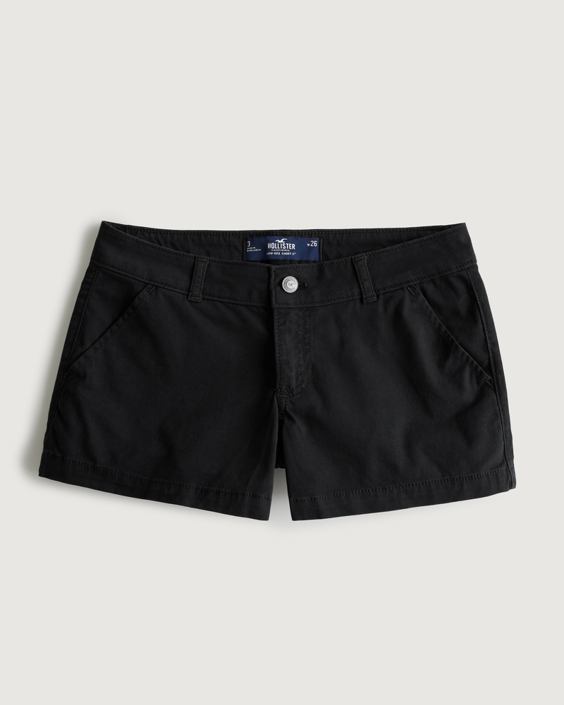 Low-Rise Twill Chino Shorts 3" | Hollister (US)