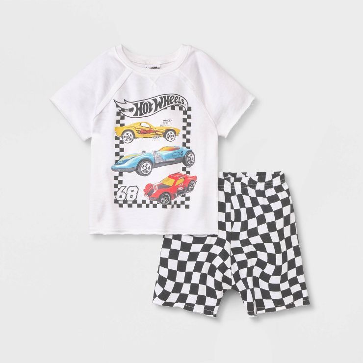 Toddler Boys' Hot Wheels Top and Bottom Set - White | Target