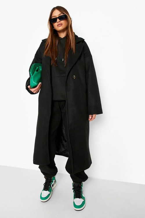 Oversized Boyfriend Wool Look Coat | Boohoo.com (US & CA)
