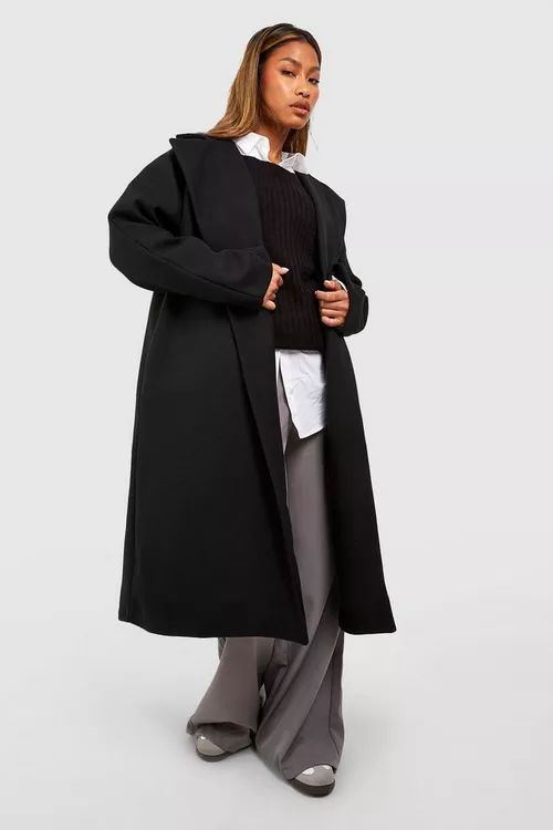 Oversized Boyfriend Wool Look Coat | Boohoo.com (US & CA)