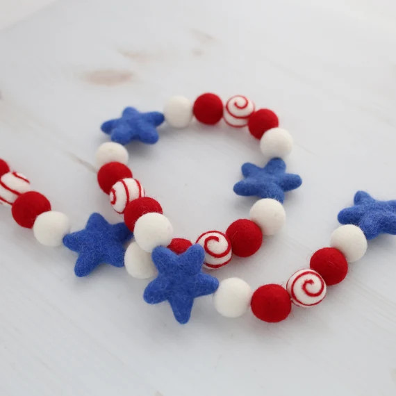 Fourth of July Garland  Independence Day Decor  4th of July | Etsy | Etsy (US)