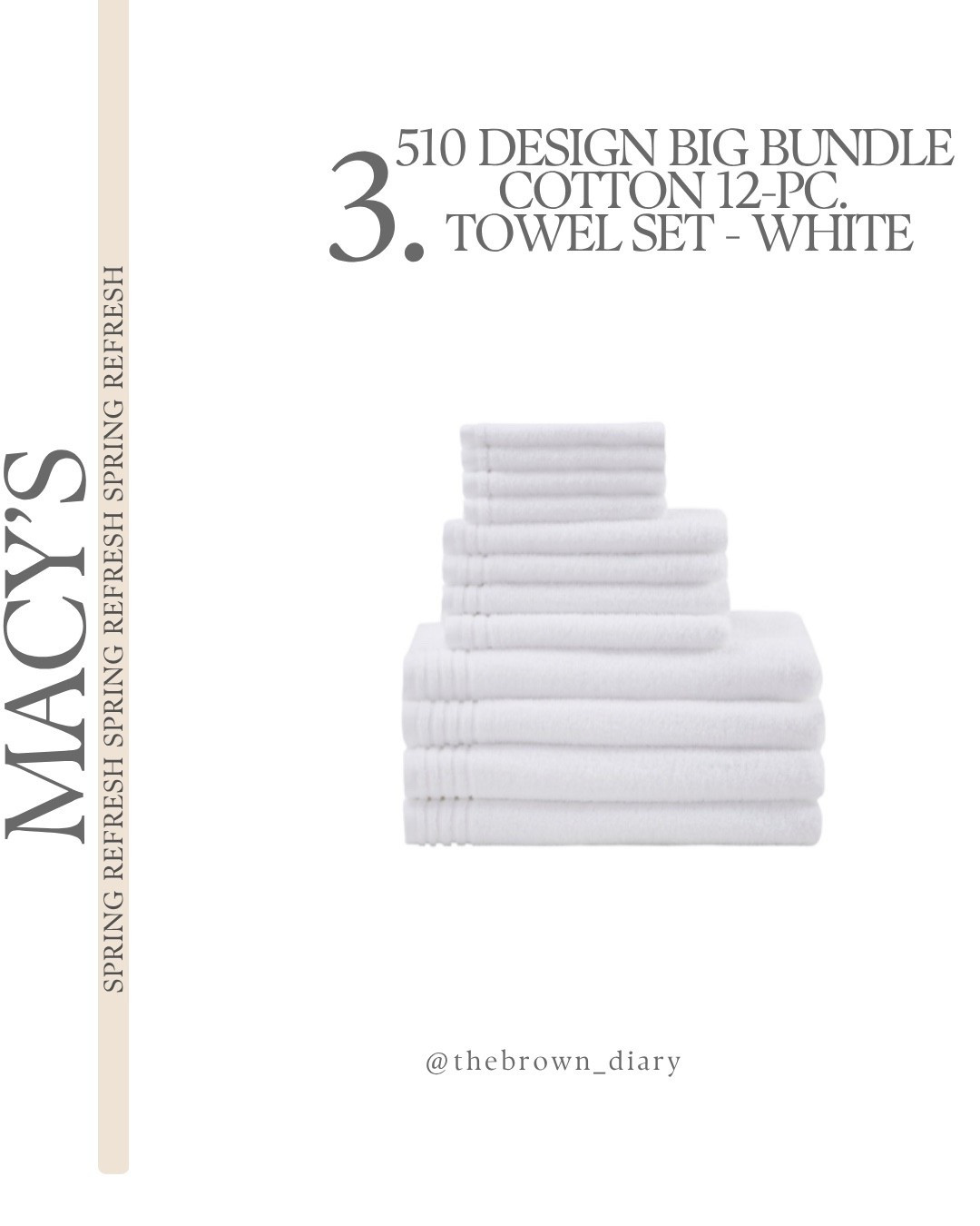 @Macys   Spring Refresh Sale Towels 12 count. 

#LTKselfcare #LTKSaleAlert #LTKHome