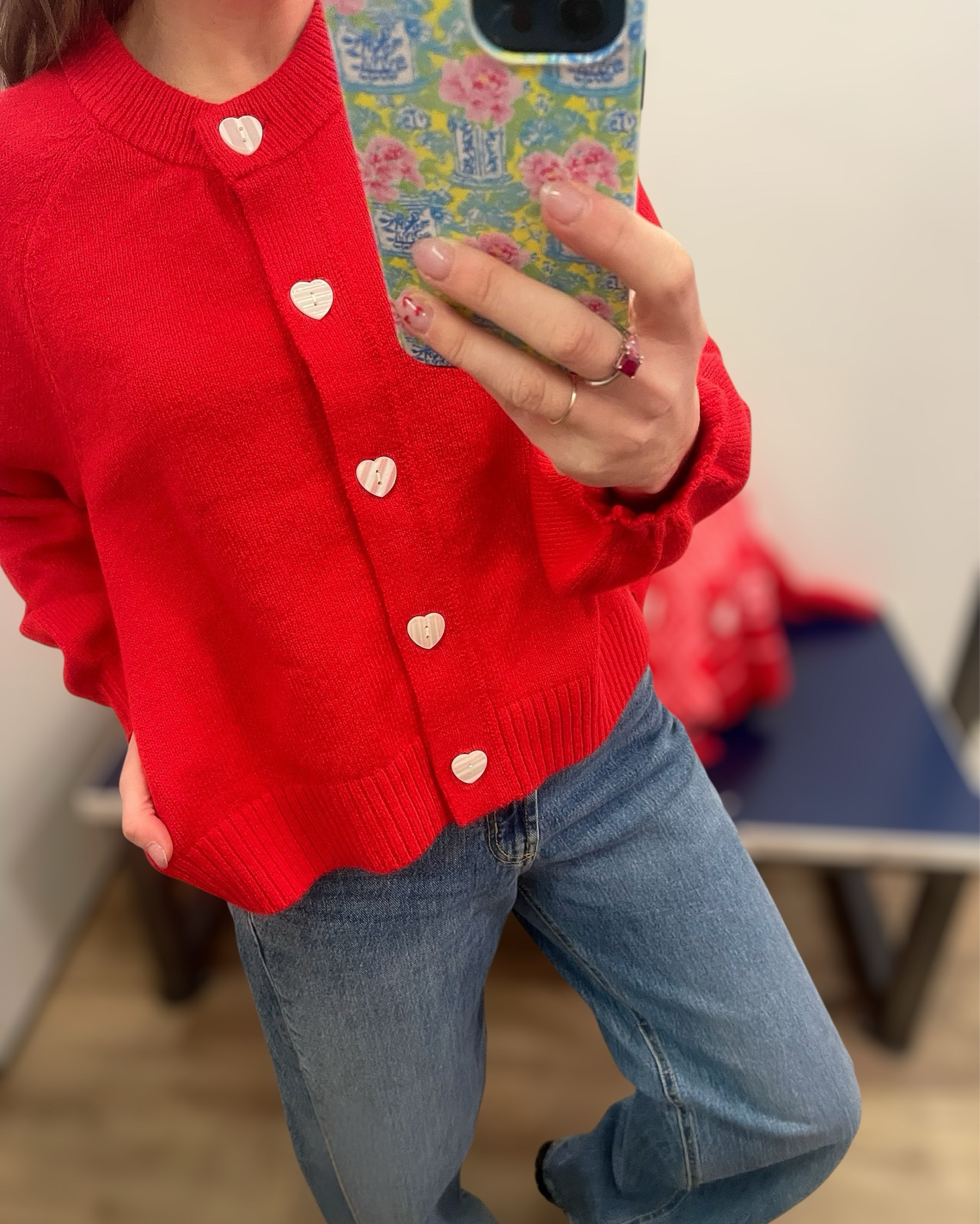 Heart Button Cardigan Valentine Outfit


Valentine’s Day outfit but make it easy ❤️ This red heart-button cardigan is such a fun statement piece — soft, cozy, and perfect for February styling. I paired it with extra high-waisted wide-leg jeans for a flattering everyday look and finished it off with neutral lace-up boots for that casual-cute winter vibe.

This cardigan is adorable worn buttoned up or layered over a tee, and it’s such a great affordable find for Valentine’s season. Perfect for school drop-off, errands, casual date nights, or just adding a little heart detail to your winter wardrobe ❤️✨

valentine outfit, red cardigan, heart button sweater, february outfit ideas, wide leg jeans outfit, old navy finds, casual valentine look, cozy winter outfit, preppy valentine style, everyday mom outfit 💕

#LTKOver40 #LTKSaleAlert #LTKValentine