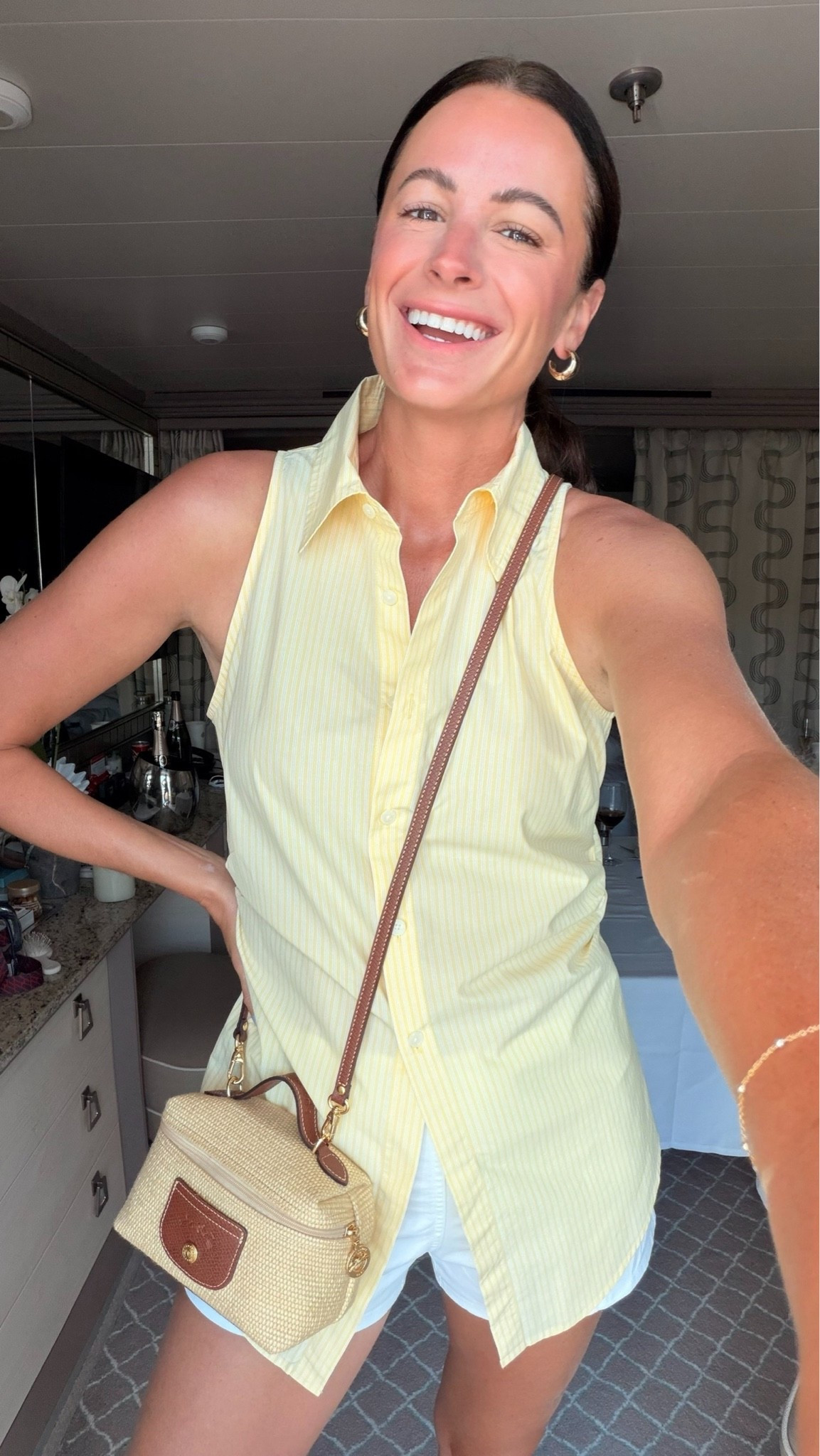 I’m in love with this yellow top from Loft! It has the cutest tie back! Half off right now!

#LTKgrwm #LTKootd #LTKSaleAlert