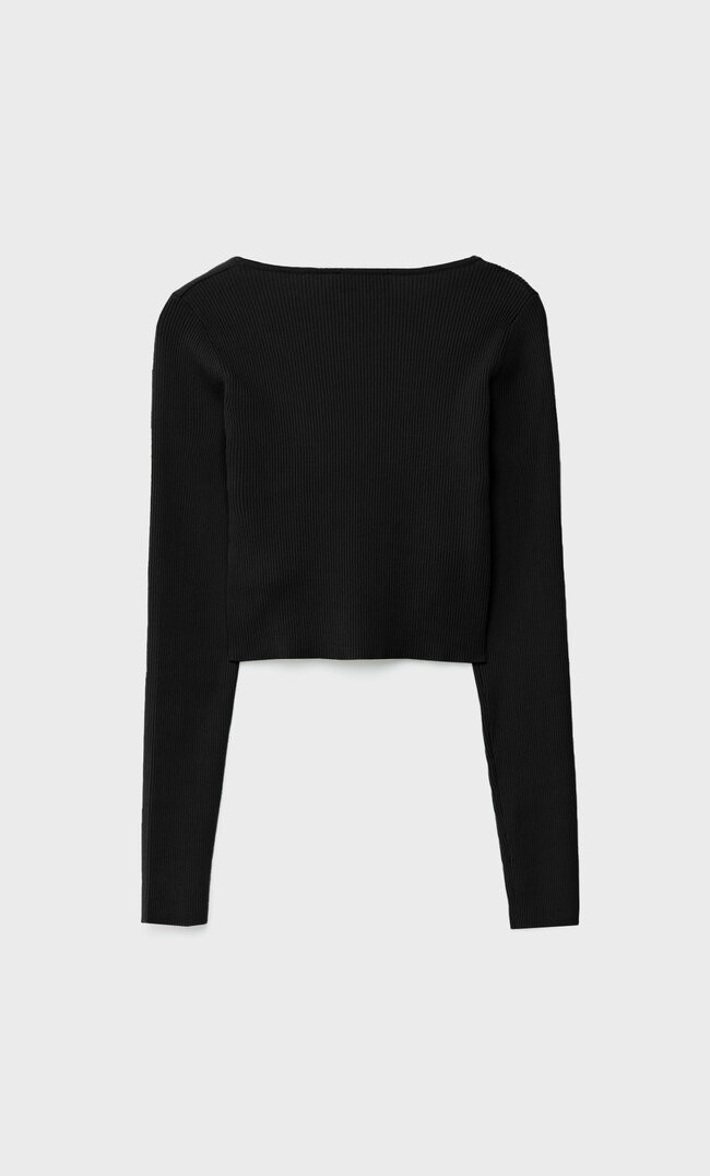 Knit wrap sweater | Stradivarius (UK)