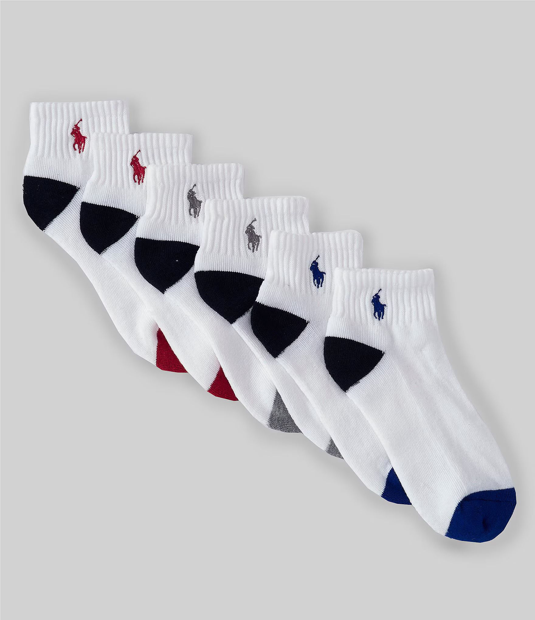 Polo Ralph Lauren Little/Big Boys 4-11 Quarter-Length Sport Socks 6-Pack | Dillard's | Dillard's