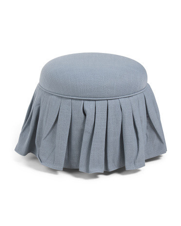20in Emily Round Storage Ottoman | TJ Maxx