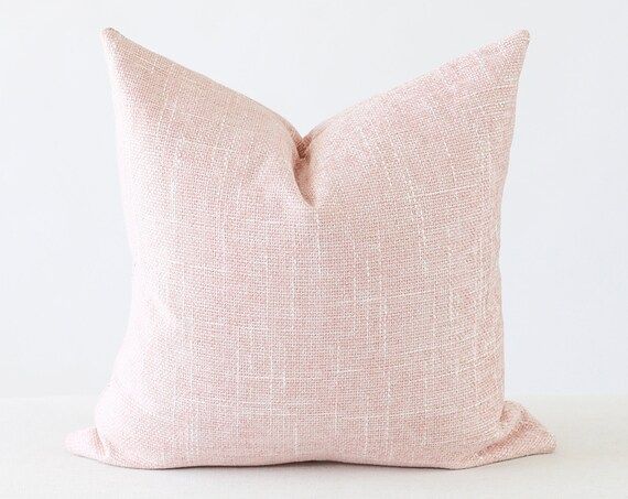 Blush Pillow Cover 20x20 Light Pink Pillow Covers Pink | Etsy Canada | Etsy (US)