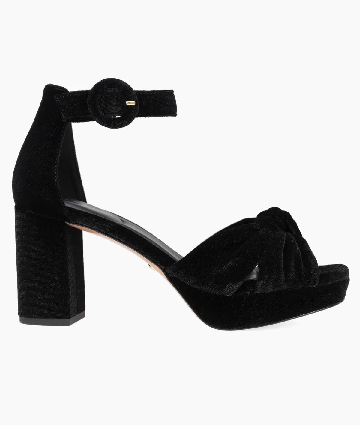 Anesa 2 Platform - Black - Velvet | Pelle Moda