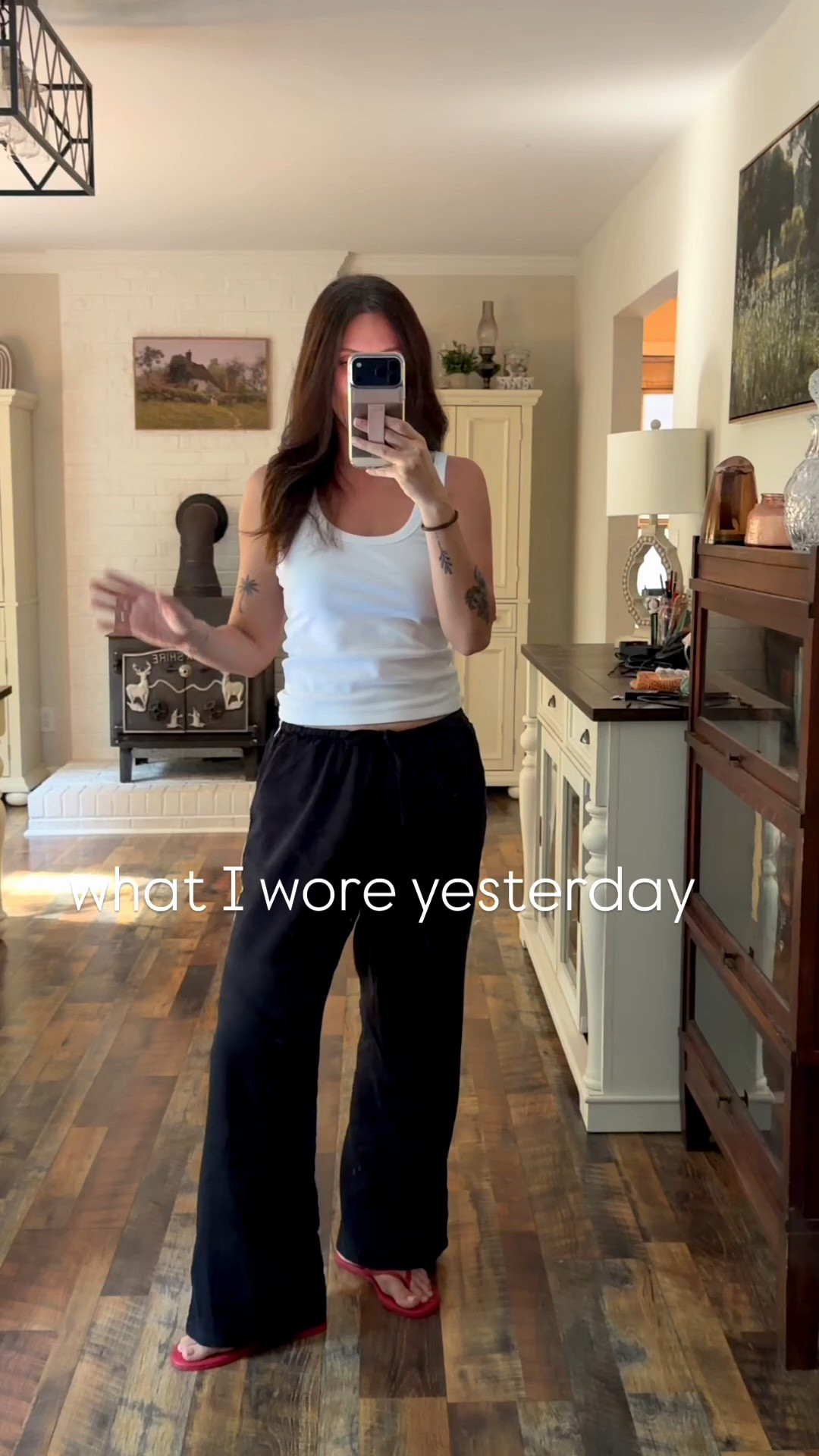Wearing the medium pants and small white ribbed tank top

#LTKootd #LTKOver40 #LTKSeasonal