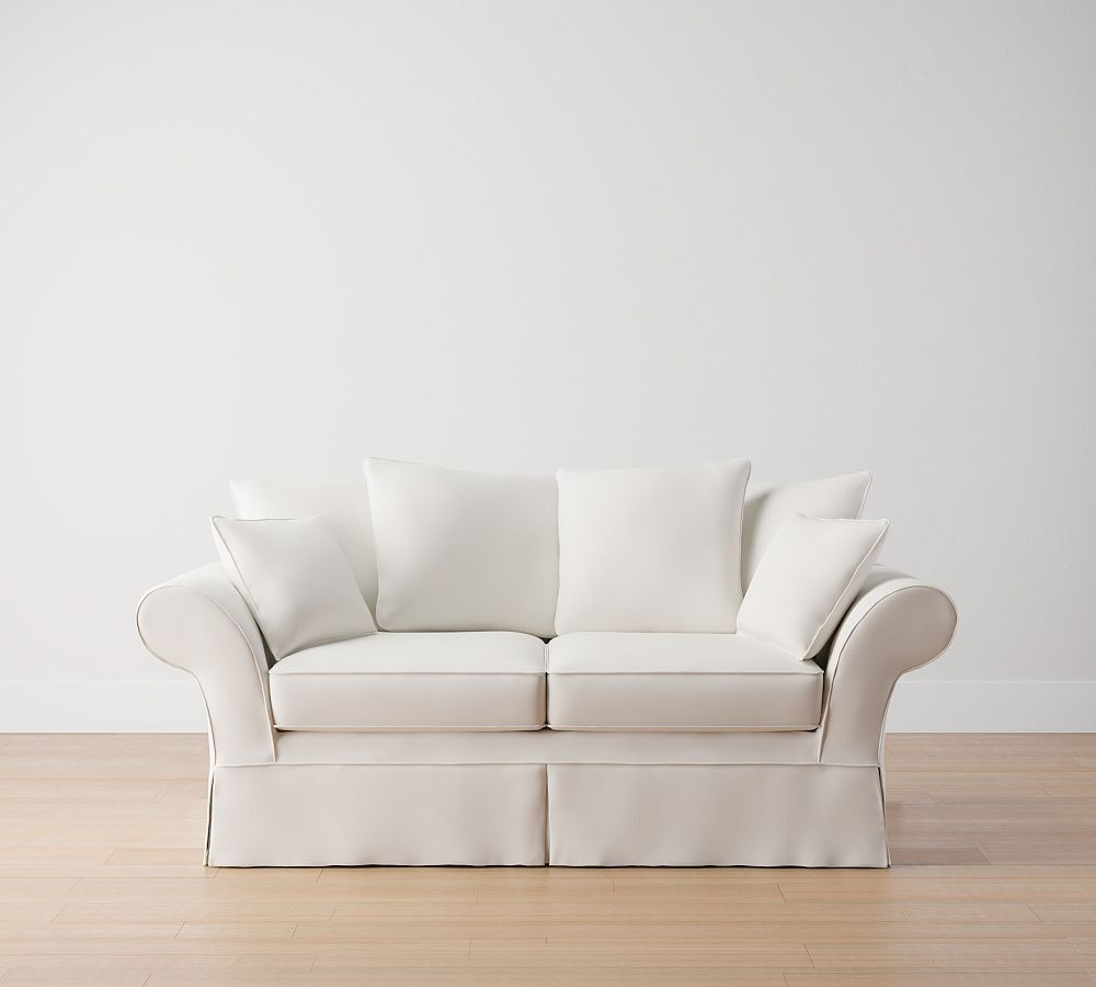 Charleston Sofa Slipcover, Performance Textured Weave White | Pottery Barn (US)