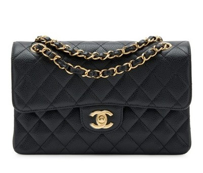 ChanelBlack Quilted Caviar Small Classic Double Flap Bag Gold Hardware, 2024 | eBay US