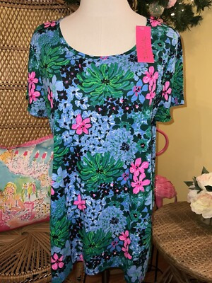 Lilly Pulitzer NWT Etta Top Soiree All Day $54 Size XL | eBay US