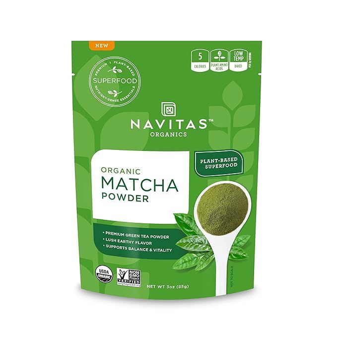 Navitas Organics Matcha Powder, 3oz. Pouch — Premium Culinary Grade, Organic, Non-GMO, Gluten-F... | Amazon (US)