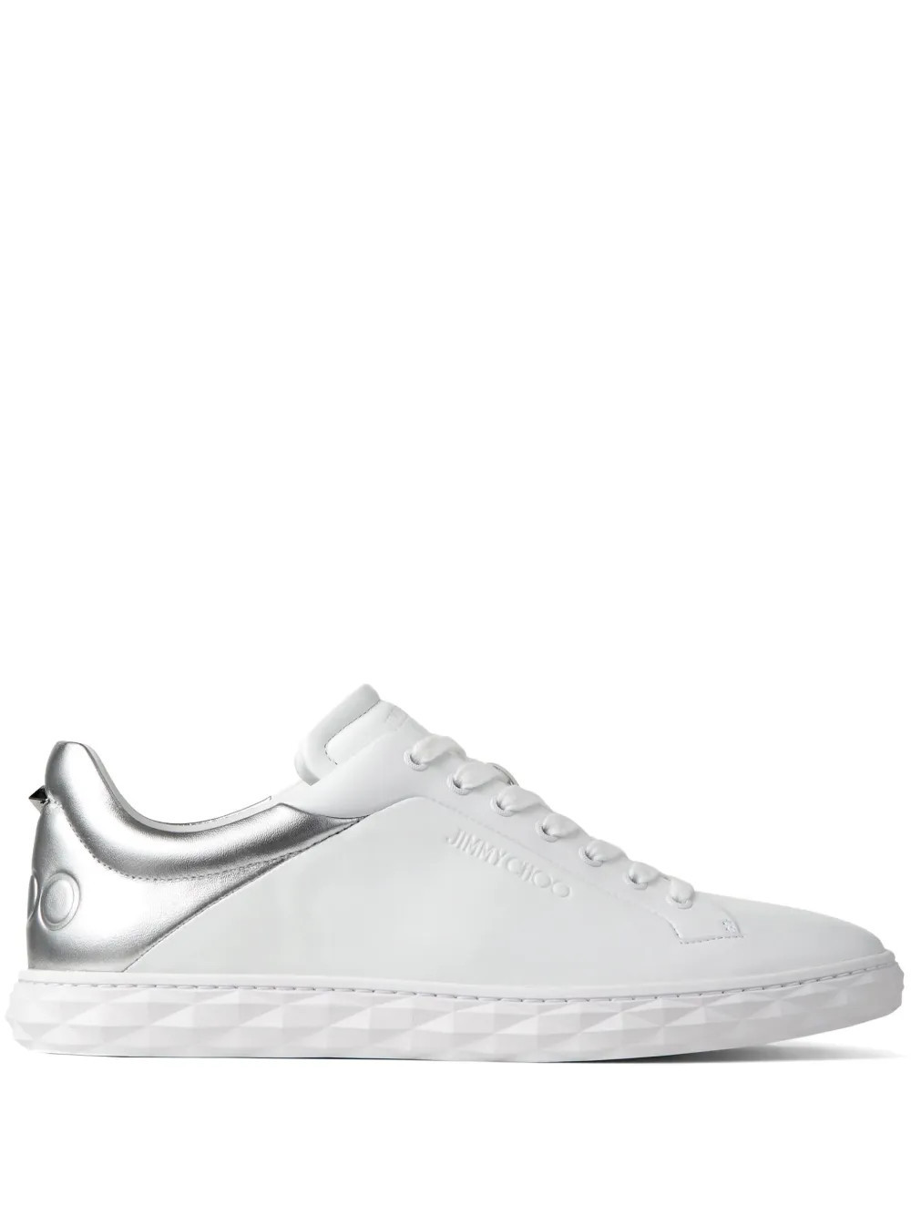 Jimmy Choo Diamond Light/M II leather sneakers - White | Farfetch Global