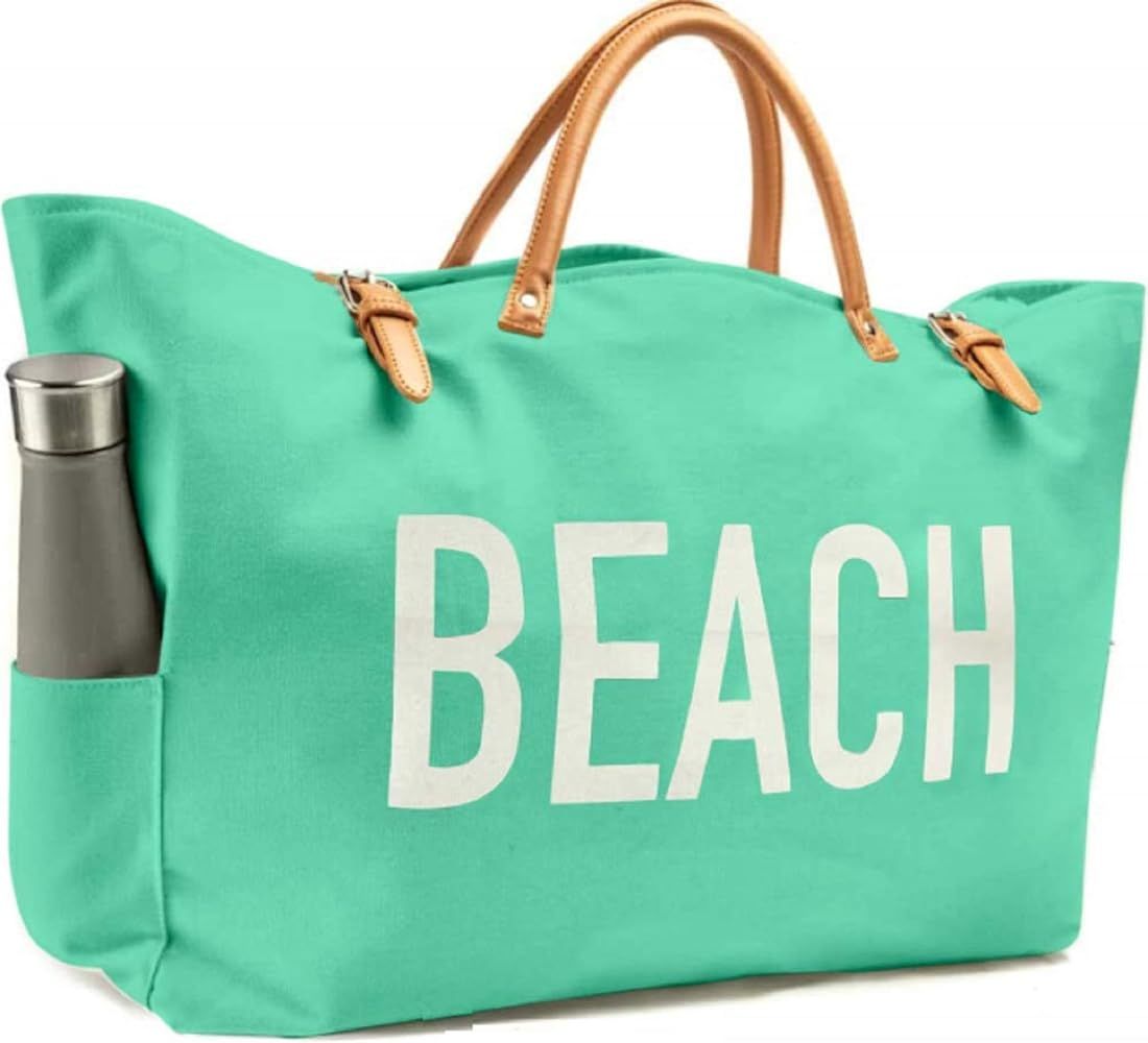 Fashion Beach Bag (Cute Travel Tote), Large and Roomy, Waterproof Lining, Multiple Pockets For St... | Amazon (US)