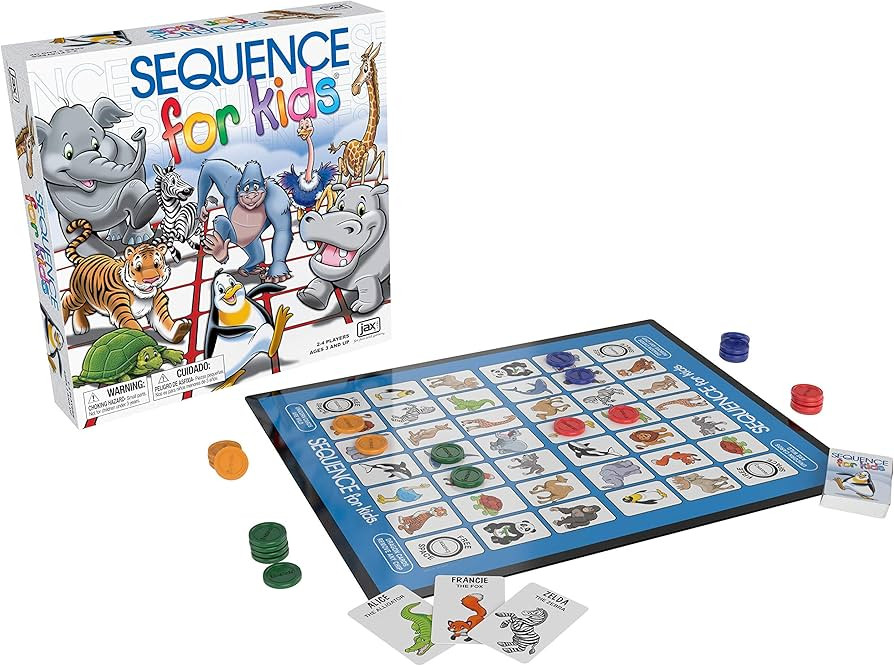 SEQUENCE for Kids -- The 'No Reading Required' Strategy Game by Jax and Goliath, Multi Color, 11 ... | Amazon (US)