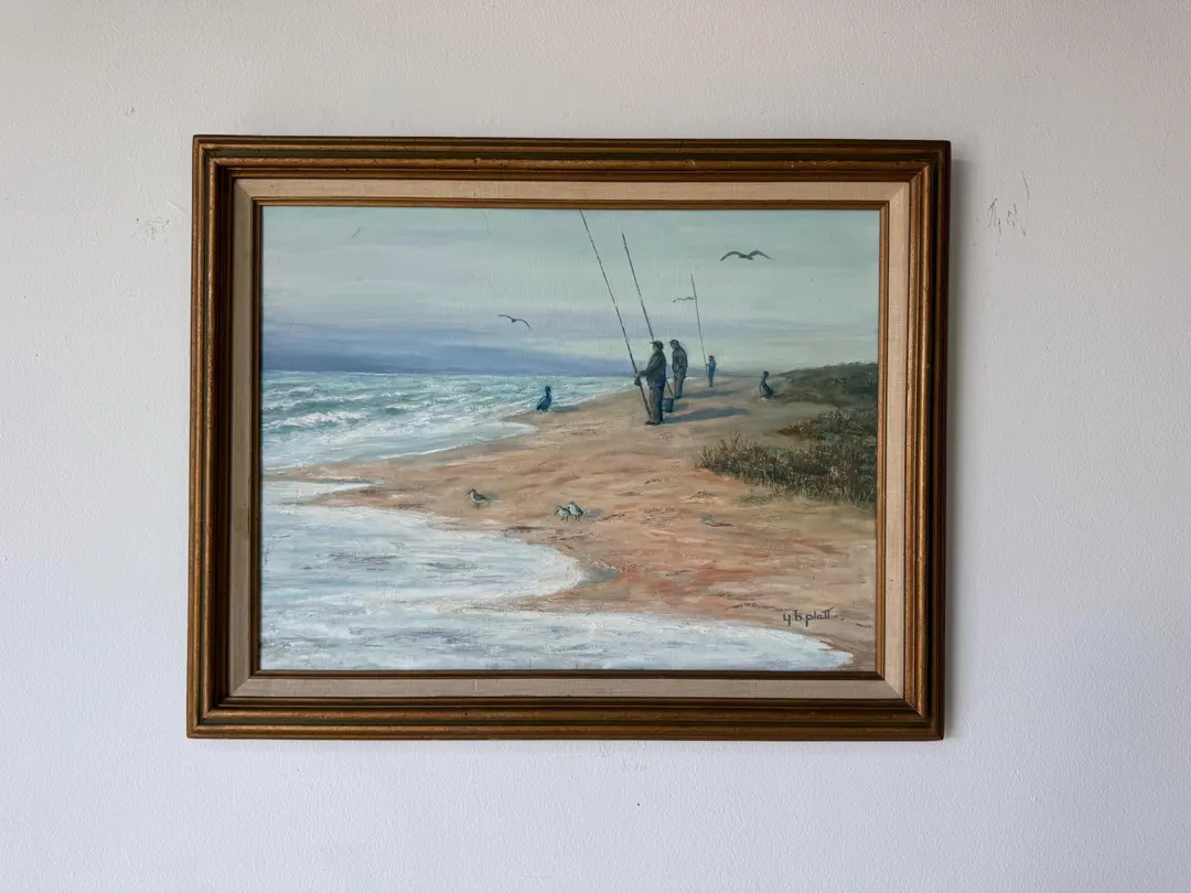 Vintage Y.b. Platt Impressionist Coastal Three Fishermen Oil on Canvas Painting - Framed - Etsy | Etsy (US)