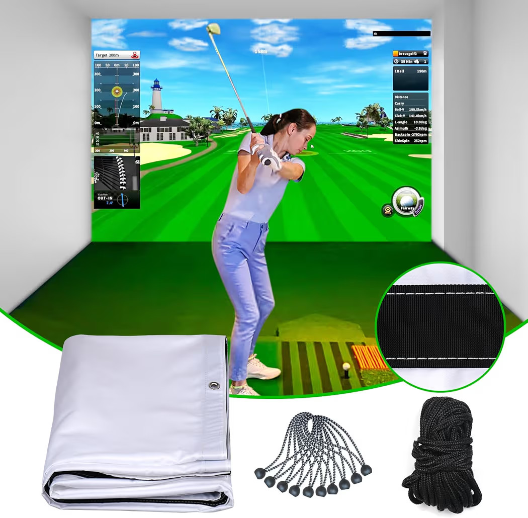 Golf Impact Screen,Easy to Install and Thicker Golf Simulator Impact Screen with Probe and Snap H... | Amazon (US)